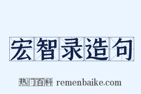 宏智录造句是什么意思的图片
